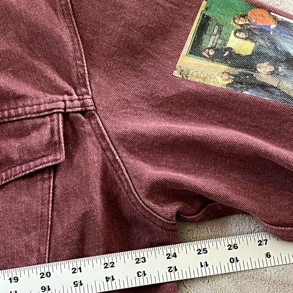 Metallica Pit Stop Brick Red Denim Jacket Adult M Heavy Metal Retro Streetwear - Picture 11 of 13